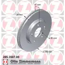 Zimmermann 285.3507.00 Bremsscheiben 2 Stück HYUNDAI