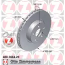 Zimmermann 400.3664.20 Bremsscheiben 2 Stück MERCEDES-BENZ