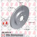 Zimmermann 430.2618.20 Bremsscheiben 2 Stück OPEL