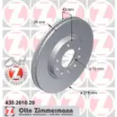Zimmermann 430.2610.20 Bremsscheiben 2 Stück OPEL