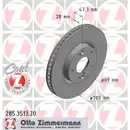 Zimmermann 285.3513.20 Bremsscheiben 2 Stück HYUNDAI