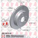 Zimmermann 430.2613.20 Bremsscheiben 2 Stück OPEL