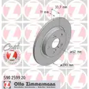 Zimmermann 590.2599.20 Bremsscheiben 2 Stück TOYOTA