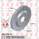 Zimmermann 200.2518.20 Bremsscheiben 2 Stück NISSAN