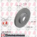 Zimmermann 400.3678.20 Bremsscheiben 2 Stück MERCEDES-BENZ
