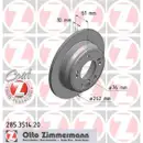 Zimmermann 285.3514.20 Bremsscheiben 2 Stück KIA
