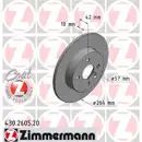 Zimmermann 430.2605.20 Bremsscheiben 2 Stück OPEL