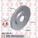 Zimmermann 440.3105.20 Bremsscheiben 2 Stück CITROËN