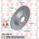 Zimmermann 100.3320.20 Bremsscheiben 2 Stück AUDI