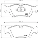 Textar Bremsbeläge vorn + Warnkontakt BMW 3er Coupe Cabriolet Touring Z3 E36