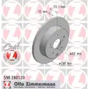 Zimmermann 590.2801.20 Bremsscheiben 2 Stück TOYOTA