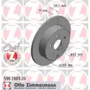 Zimmermann 590.2809.20 Bremsscheiben 2 Stück TOYOTA