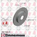 Zimmermann 250.1366.20 Bremsscheiben 2 Stück FORD