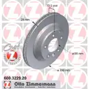 Zimmermann 600.3229.20 Bremsscheiben 2 Stück PORSCHE