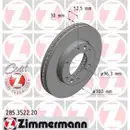 Zimmermann 285.3522.20 Bremsscheiben 2 Stück HYUNDAI