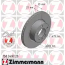 Zimmermann 150.3497.20 Bremsscheiben 2 Stück BMW