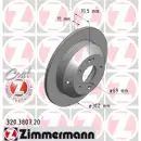 Zimmermann 320.3807.20 Bremsscheiben 2 Stück KIA