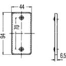 HELLA 8RA 003 326-001 Rueckstrahler Rechteck
