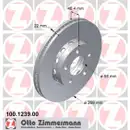 Zimmermann 100.1239.00 Bremsscheiben 2 Stück