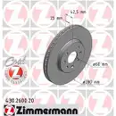 Zimmermann 430.2600.20 Bremsscheiben 2 Stück OPEL