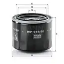 MANN-FILTER WP 914/80 Oelfilter