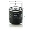 MANN-FILTER MW 712 Oelfilter