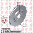Zimmermann 110.2217.20 Bremsscheiben 2 Stück ALFA ROMEO