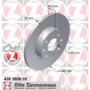 Zimmermann 430.2609.20 Bremsscheiben 2 Stück FIAT