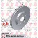Zimmermann 430.2615.20 Bremsscheiben 2 Stück OPEL