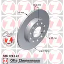 Zimmermann 100.1243.20 Bremsscheiben 2 Stück AUDI