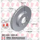 Zimmermann 600.3224.20 Bremsscheiben 2 Stück VW
