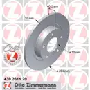 Zimmermann 430.2611.20 Bremsscheiben 2 Stück OPEL