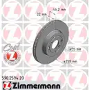 Zimmermann 590.2594.20 Bremsscheiben 2 Stück TOYOTA