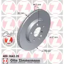 Zimmermann 400.3643.20 Bremsscheiben 2 Stück MERCEDES-BENZ