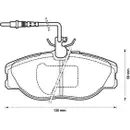 Bremsbelagsatz Scheibenbremse Jurid 571838J für Citroën für Fiat für Lancia