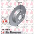 Zimmermann 400.3655.20 Bremsscheiben 2 Stück MERCEDES-BENZ