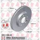 Zimmermann 610.1195.20 Bremsscheiben 2 Stück VOLVO