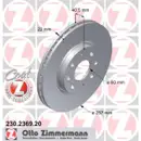 Zimmermann 230.2369.20 Bremsscheiben 2 Stück FIAT