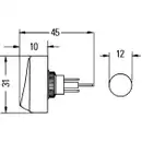 HELLA 6EH 007 946-011 Schalter, 12V, Rot