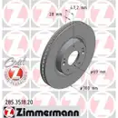 Zimmermann 285.3518.20 Bremsscheiben 2 Stück HYUNDAI