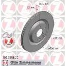 ZIMMERMANN 100.3358.20 Bremsscheiben 2 Stück AUDI