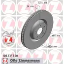 ZIMMERMANN 100.3357.20 Bremsscheiben 2 Stück AUDI