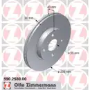 Zimmermann 590.2580.00 Bremsscheiben 2 Stück TOYOTA