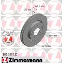 Zimmermann 380.2170.20 Bremsscheiben 2 Stück MITSUBISHI