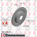 ZIMMERMANN 150.3489.20 Bremsscheiben 2 Stück hinten MINI
