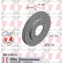 ZIMMERMANN 380.2169.52 Bremsscheiben 2 Stück für MITSUBISHI