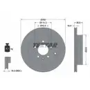 Original TEXTAR 92180903 Bremsscheiben 2 Stück hinten für MAZDA