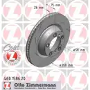 Original ZIMMERMANN 460.1586.20 Bremsscheiben 2 Stück für PORSCHE