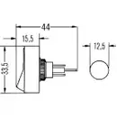 HELLA 6EH 004 407-022 Schalter S 18 12V Orange