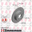 ZIMMERMANN 470.2425.00 Bremsscheiben 2 Stück RENAULT